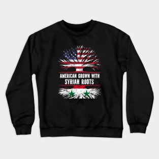 American Grown with Syrian Roots USA Flag Crewneck Sweatshirt